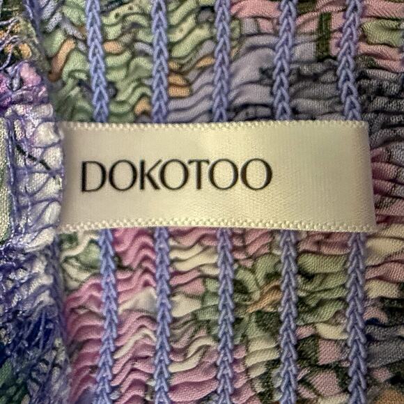 Dokotoo Floral Smocked Maxi Dress Multicolor Square Neck Sleeveless Boho Summer - Picture 6 of 6